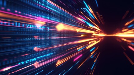 Fototapeta premium High-Speed Movement Dynamics. AI generated illustration.