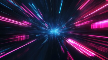 Obraz premium High-Speed Movement Dynamics. AI generated illustration.