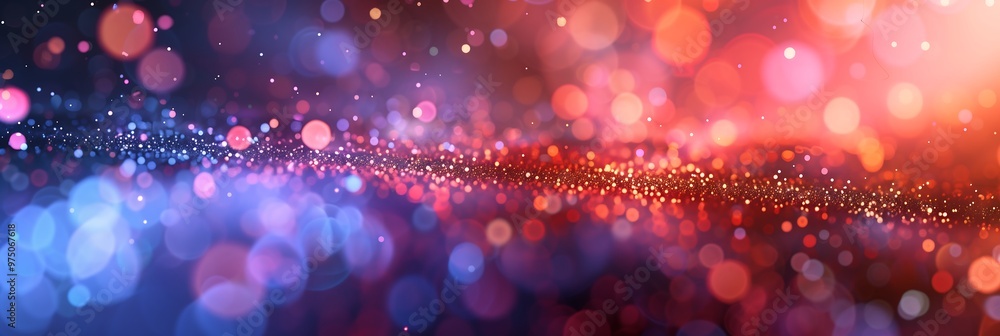 Poster abstract bokeh background with colorful lights