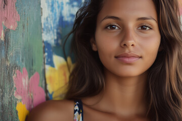 Fototapeta premium Beautiful young woman from Brazil