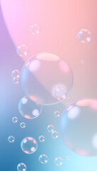 Soft pastel bubbles floating in a serene background, creating a calming and artistic phone wallpaper.