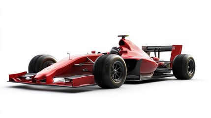 Race Car and Driver Angled View. AI generated illustration