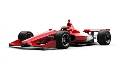 Race Car and Driver Angled View. AI generated illustration