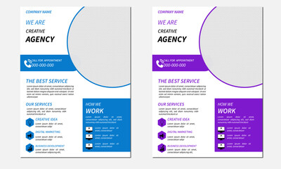 Fototapeta premium flyer design easy and simple modern eye-catchy design.