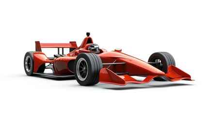 Obraz premium Race Car and Driver Angled View. AI generated illustration