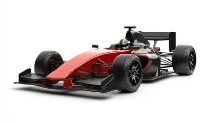 Race Car and Driver Angled View. AI generated illustration