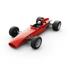 Race Car and Driver Angled View. AI generated illustration