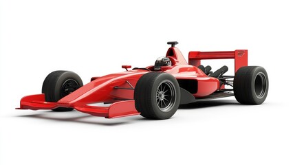 Race Car and Driver Angled View. AI generated illustration