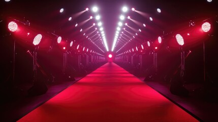Red Carpet Entrance Design. AI generated illustration
