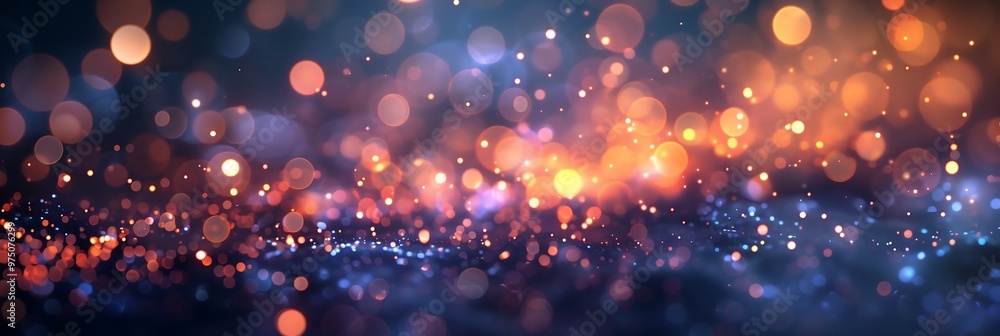 Poster abstract bokeh background with colorful lights