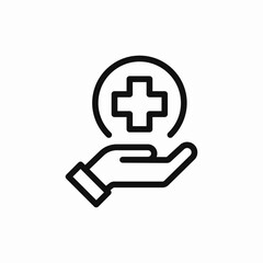 Obraz premium hospital aid care icon sign vector