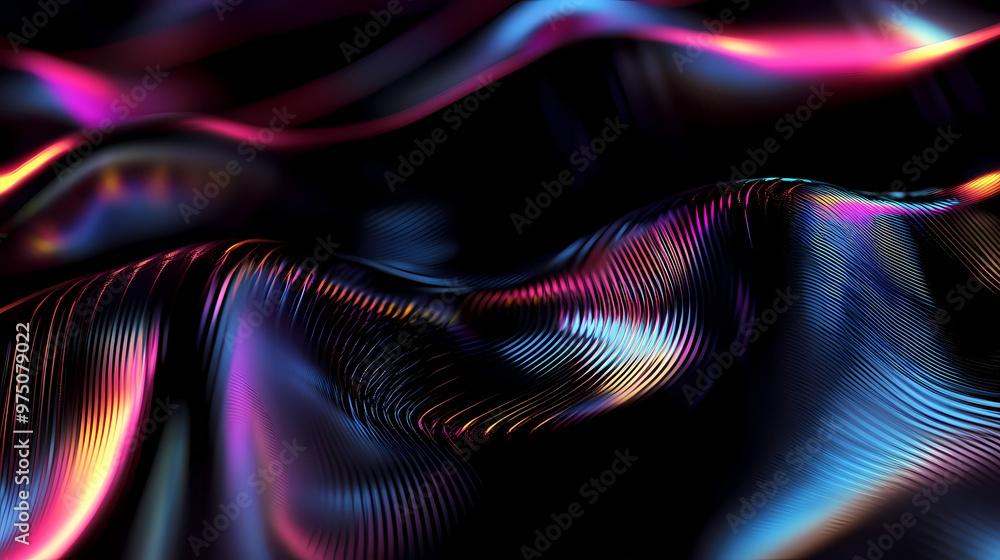 Poster abstract futuristic background with colorful gradient lines