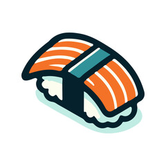 Sushi Roll Vector Design Element: High-Quality, Cute Graphics for Japanese Food Illustrations