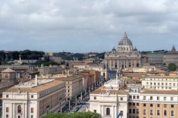 Obraz premium St. Peter's Basilica in Vatican City, Rome, cityscape of Rome with the basilica