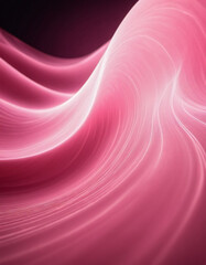 Elegant 3D waves crafted in shades of pink, flowing harmoniously to evoke a sense of tranquility and motion. The design is dynamic, with gentle gradients enhancing depth. Generative AI