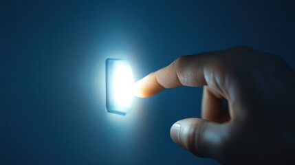 Saving Electricity by Turning Off the Light. AI generated illustration.