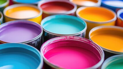 Fototapeta premium Spray Paint Powder Coating. AI generated illustration.