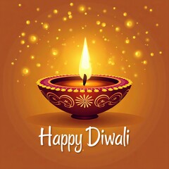 Obraz premium simple poster wishing happy Diwali.