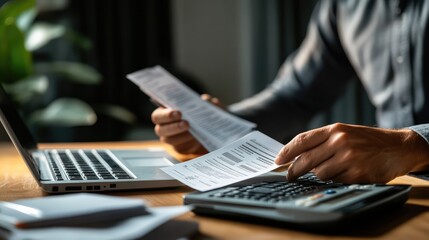 Digital transformation in tax e-invoice software. AI generated illustration.