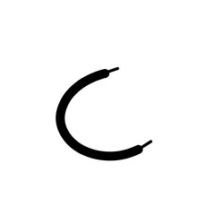 black shoelace vector