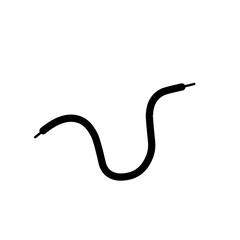 black shoelace vector