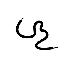 black shoelace vector