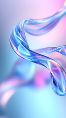 Fototapeta premium Dreamlike purple and blue light wave energy field