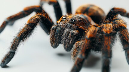 Close up of a Tarantula Spider with Orange and Black Fur