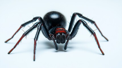 Obraz premium Black and Red Spider Close up Macro Photography