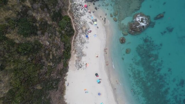 Tropea vista dall'alto ripresa video Drone Parghelia