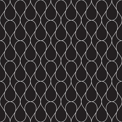 Fototapeta premium Seamless lattice trellis pattern with teardrop shaped pattern