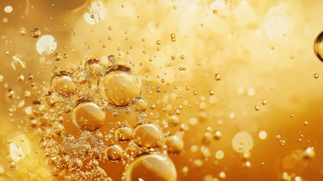 a close-up, top-down view of ginger ale bubbles, filling the entire frame with the focus on the fine, lively effervescence