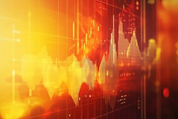 Impact of global recession on developing economies  abstract graphs and geometric visuals