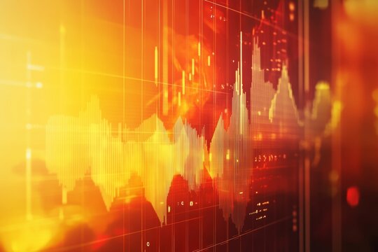 Impact of global recession on developing economies  abstract graphs and geometric visuals