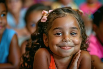 Fototapeta premium Children Playing and Learning in a Kindergarten Classroom