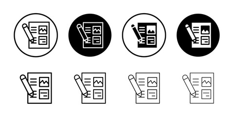 Storyboard icon logo set vector