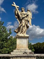 Fototapeta premium Saint Angelo Bridge - Rome, Italy