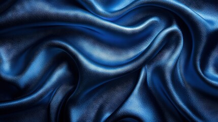 Obraz premium Close-up photo of blue fabric featuring a wavy pattern at the top and bottom edges, centered in the frame