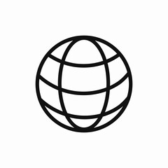 globe earth world icon sign vector