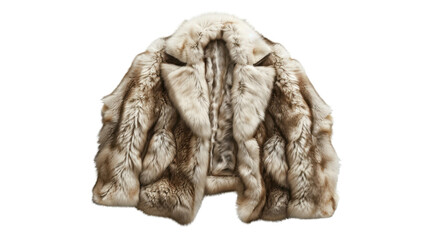 Fur coat on transparent background