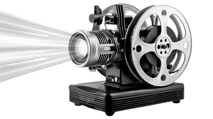 Obraz premium Film projector on transparent background