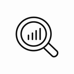 analytics search statistics icon sign vector