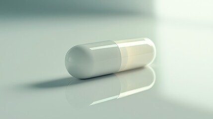 capsule pill on white background