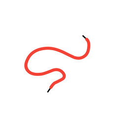 red shoelace vector element