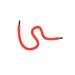 red shoelace vector element