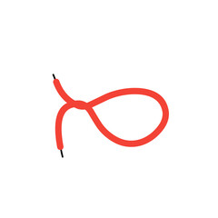 red shoelace vector element