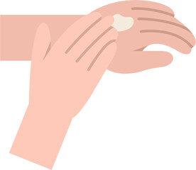 Hand With Skincare Flat Illustration