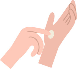 Hand With Skincare Flat Illustration