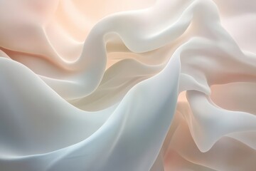 Obraz premium Abstract Draped Fabric with Soft Light and Pastel Hues