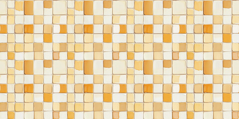 Fototapeta premium cream and butterscotch color tiles seamless pattern, clean surface texture, white background